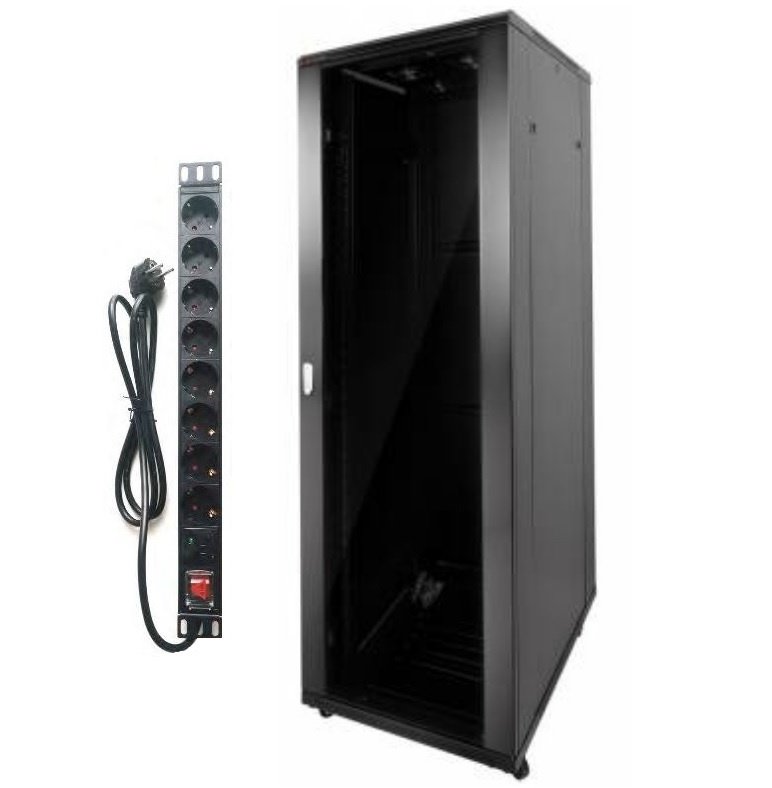 cdr-2658996aa314df29a67a362a2bbfdee8 Combo Rack Hikvision 18U Montaje en Pared + PDU 8 Tomas Schuko - Imagen 1