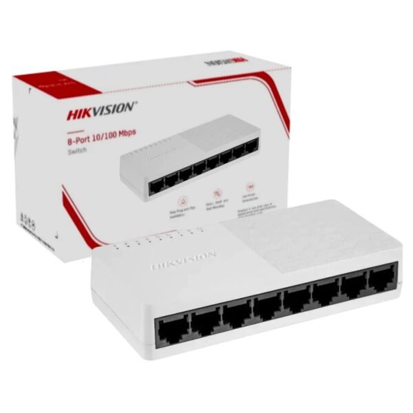 Switch Hikvision DS-3E0108D-O 8 Puertos Fast Ethernet