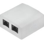 Caja de pared NRG+ RJ-45 2 puertos CAT5E