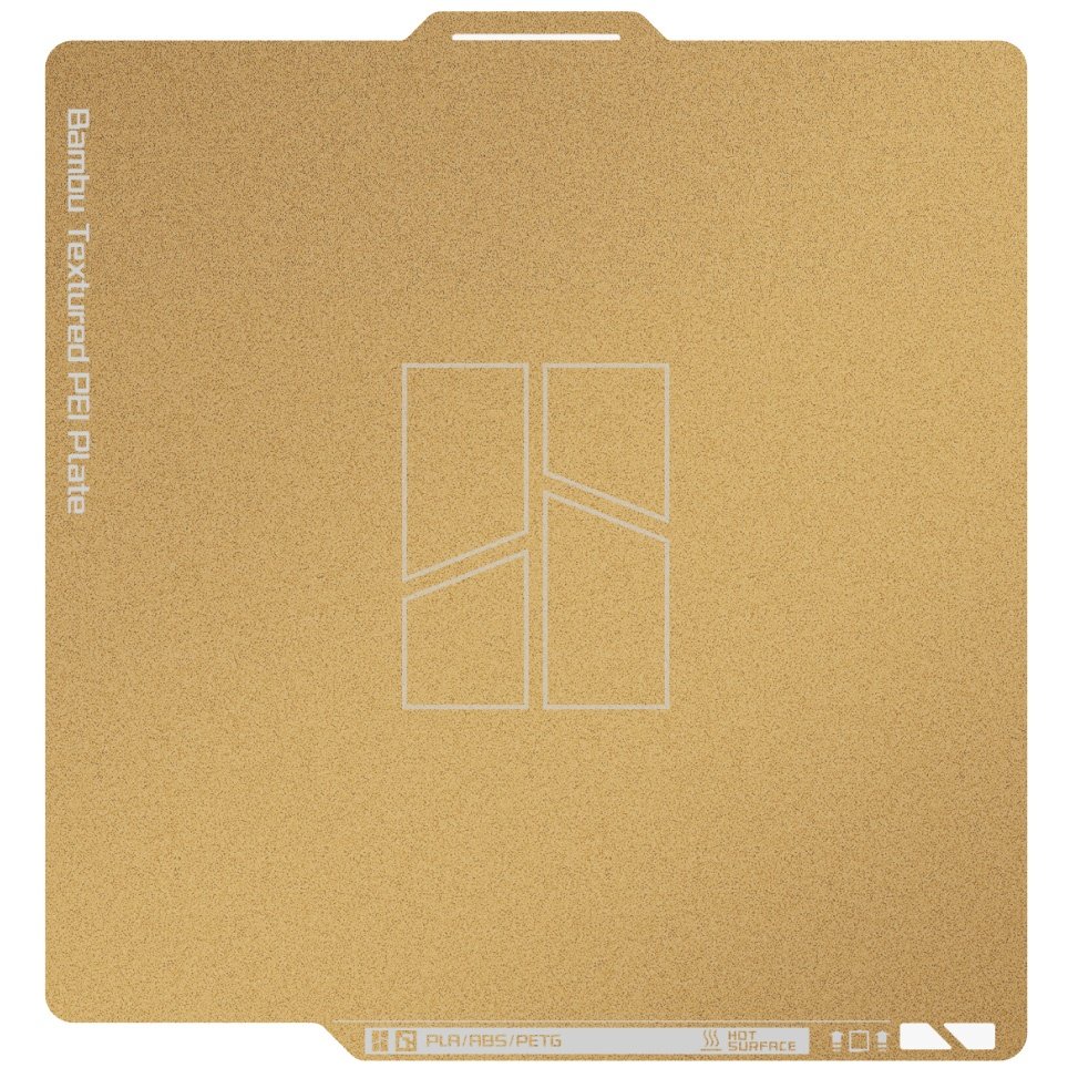 cdr-43ac8a8ca6c318ceffef761cb1e9e5f1.jpg Cama PEI con Textura Dorada para Bambu Lab X1, P1 y A1 - Imagen 1