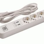 Alargue 3 metros 4xSchuko (3L) a ficha 3L + 2xUSB Conatel