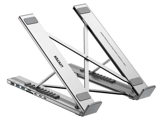 cdr-471c2163e6ae79184ee40d442aca4332.jpg Soporte y HUB Unitek D1137AGY USB-C 4K 100W Plegable Aluminio
