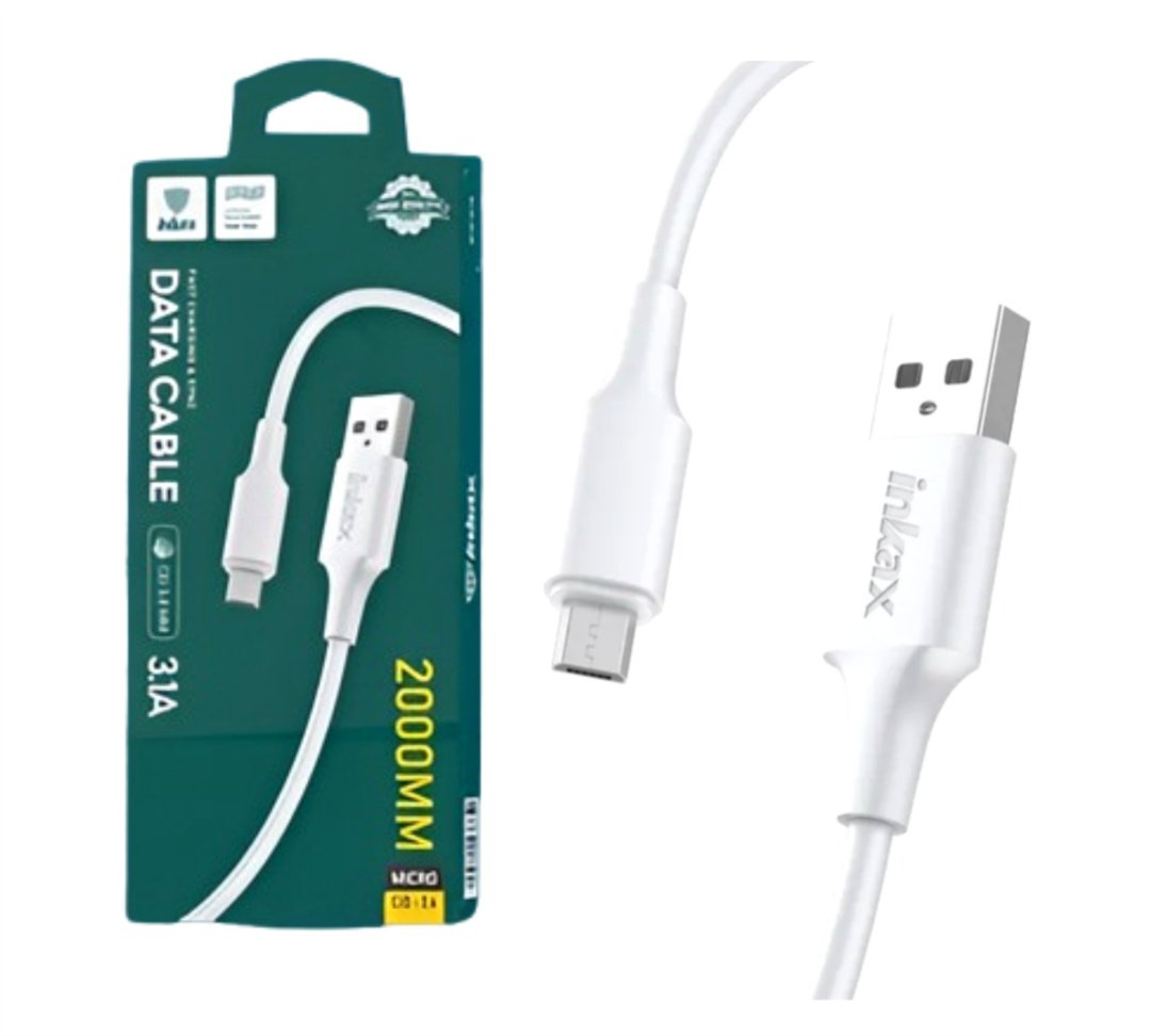 cdr-4e1bd8df1b7c48083d218b4f9d702eaf.jpg Cable Inkax Micro USB 3.1a 2m blanco - Imagen 1