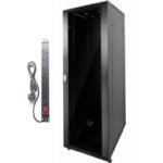 Rack Hikvision 18U + PDU de 6 unidades