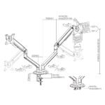 Soporte doble para monitor gaming hasta 32''