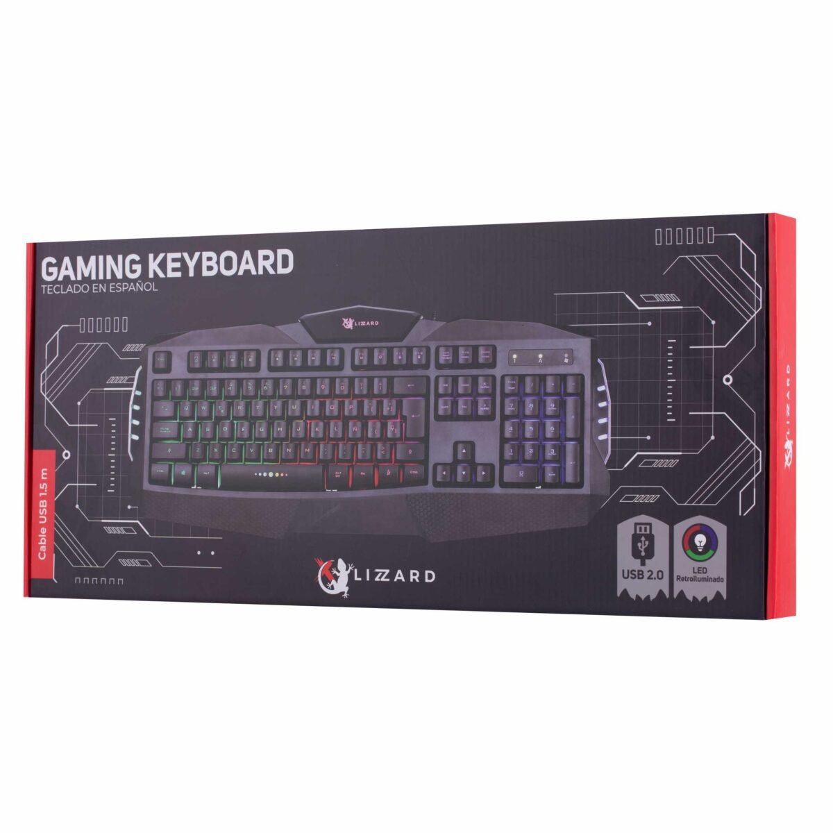 Teclado X-Lizzard gamer RGB en español usb - Imagen 2