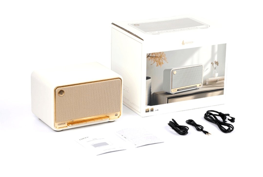 cdr-788419e85a0173905b733dad313af34a.jpg Parlante Portatil Edifier D32 Retro Blanco bluetooth - Imagen 1