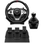 Volante Genius SpeedMaster X1 con vibracion, pedales y cambios