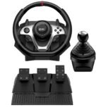 Volante Genius SpeedMaster X1 con vibracion, pedales y cambios
