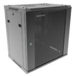 Rack Hikvision 12U de pared con puerta de vidrio templado