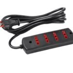 Alargue 3 metros 4xbipaso a ficha 3L Conatel negro