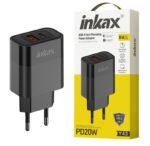 Cargador Inkax USB-A+C 20W+18W negro - Imagen 2