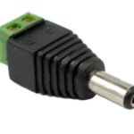 Conector 12v 2.1mm dc macho para CCTV