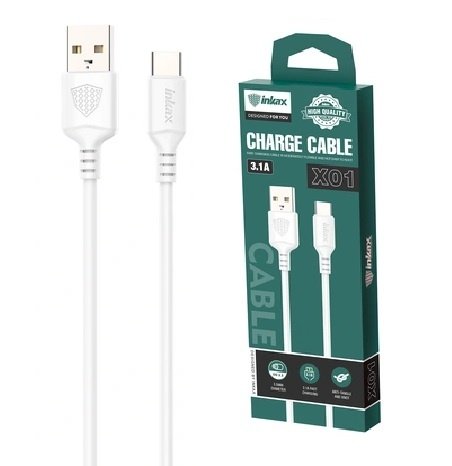 cdr-d928aa701336a67908be6b080c9f07eb.jpg Cable Inkax USB-C 3.1a 1m blanco - Imagen 1