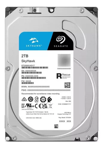 cdr-e51149a40286fc5ae15f434d99213d19.png Disco Duro Seagate SkyHawk 2TB 3.5" Surveillance - Imagen 1