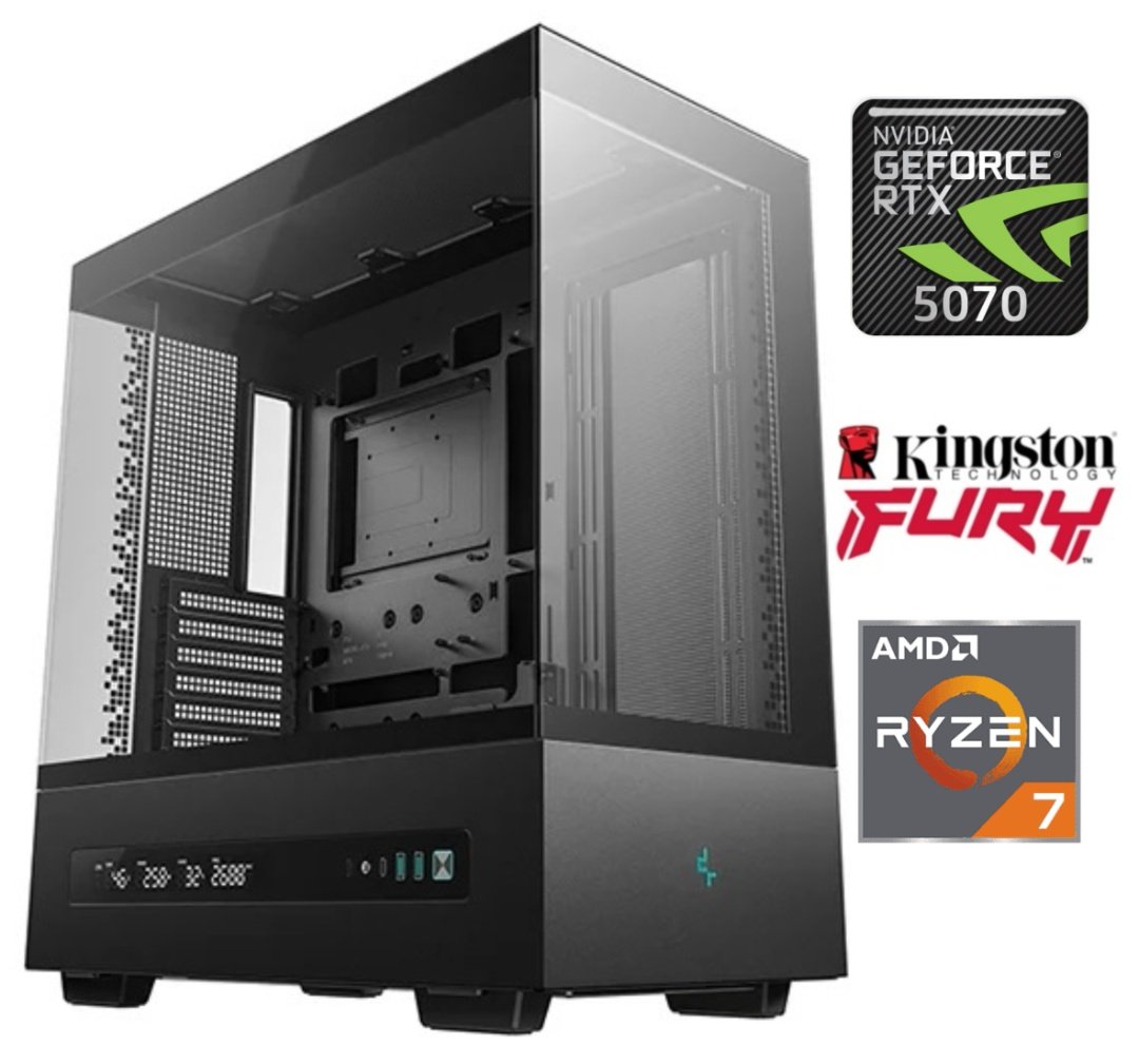 cdr-e565f3ef344b1d370950cc2fa9184447.jpg Equipo Gamer Ryzen 7 9800X3D, 32GB, 1TB, RTX 5070 12GB - Imagen 1