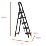 Escalera 5 escalones negra