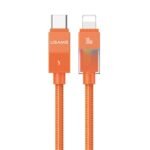 Cable de Datos USB C a Lightning SJ776   30W  1.2m  Luces de Colores  Anaranjado  U93  USAMS - Imagen 6