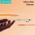 Cable de Datos Plano USB C a USB C SJ783   60W  1.2m  Anaranjado  USAMS - Imagen 2