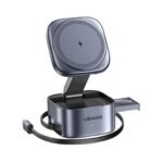 Cargador de Mesa Inalámbrico   Plegable  Gris CD257  USAMS - Imagen 2
