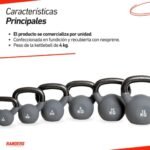 Pesa Rusa Recubierta Neopreno 4Kg   Gris (ARG-NKET-004) Randers - Imagen 4