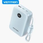Power Bank   20000mAh / 22.5W / LCD / Cable USB-C a USB-C / Celeste  FKBL0-C  Vention - Imagen 2