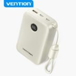 Power Bank   20000mAh / 22.5W / LCD / Cable USB-C a USB-C / Beige  FKBN0-C  Vention - Imagen 3