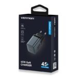 Cargador de Pared USB-C-C GaN   45W/45W / Gris  FCDH0-EU  Vention