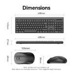 Combo Teclado y Mouse Inalámbrico Silencioso   Negro  KTZB0-ES  Vention - Imagen 4