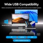 Combo Teclado y Mouse Inalámbrico Silencioso   Negro  KTZB0-ES  Vention - Imagen 6