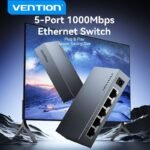 Switch Ethernet   5 Puertos 1000Mbps / Plug&Play /Plateado  ITDH0-EU  Vention - Imagen 3