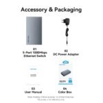 Switch Ethernet   5 Puertos 1000Mbps / Plug&Play /Plateado  ITDH0-EU  Vention - Imagen 5
