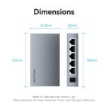 Switch Ethernet   5 Puertos 1000Mbps / Plug&Play /Plateado  ITDH0-EU  Vention - Imagen 6