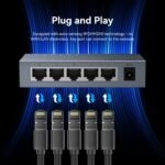 Switch Ethernet   5 Puertos 1000Mbps / Plug&Play /Plateado  ITDH0-EU  Vention - Imagen 14