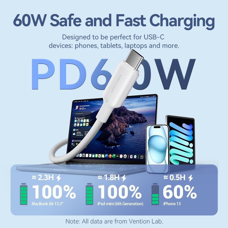 dlimgs.php_-661.jpg Cable USB-C a USB-C 3A / 1M / Negro TRCBF Vention - Imagen 1