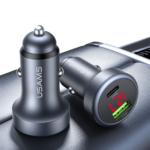 Cargador Auto 45W   USB A / USB C  Gris  Aluminio  CC327  USAMS - Imagen 2