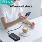 Power Bank 2 Puertos   USB A / USB C  20.000mAh  22.5W  Negro  CD265  USAMS - Imagen 2
