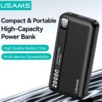 Power Bank 2 Puertos   USB A / USB C  20.000mAh  22.5W  Negro  CD265  USAMS - Imagen 4