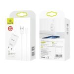 Cargador de Pared   1 USB-A  2.1A / Lightning / Blanco  T21  USAMS - Imagen 2