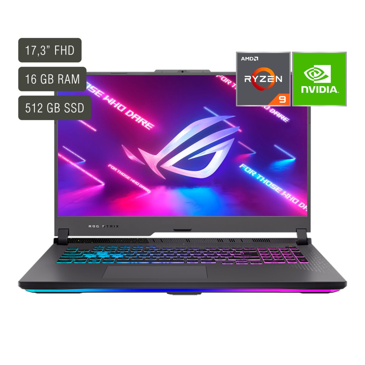 Notebook Gamer Asus Rog Strix 17,3'' Ryzen 9 16gb 512gb W11 Rtx4060 - Imagen 7