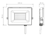 Foco LED Vivion 30w negro IP65 (luz fria) - Imagen 2