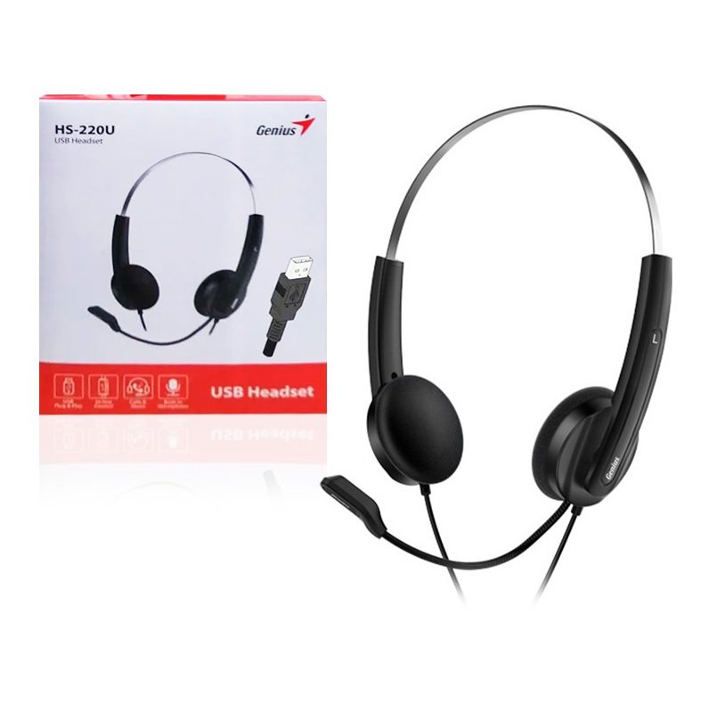cdr-5ce86cc20c5c8b2f22eb72e2f0a8111b Audífonos Genius HS-220U usb negro - Imagen 1