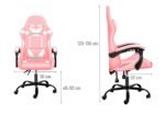 Silla Gamer Lumax ROM rosa/blanca - Imagen 2