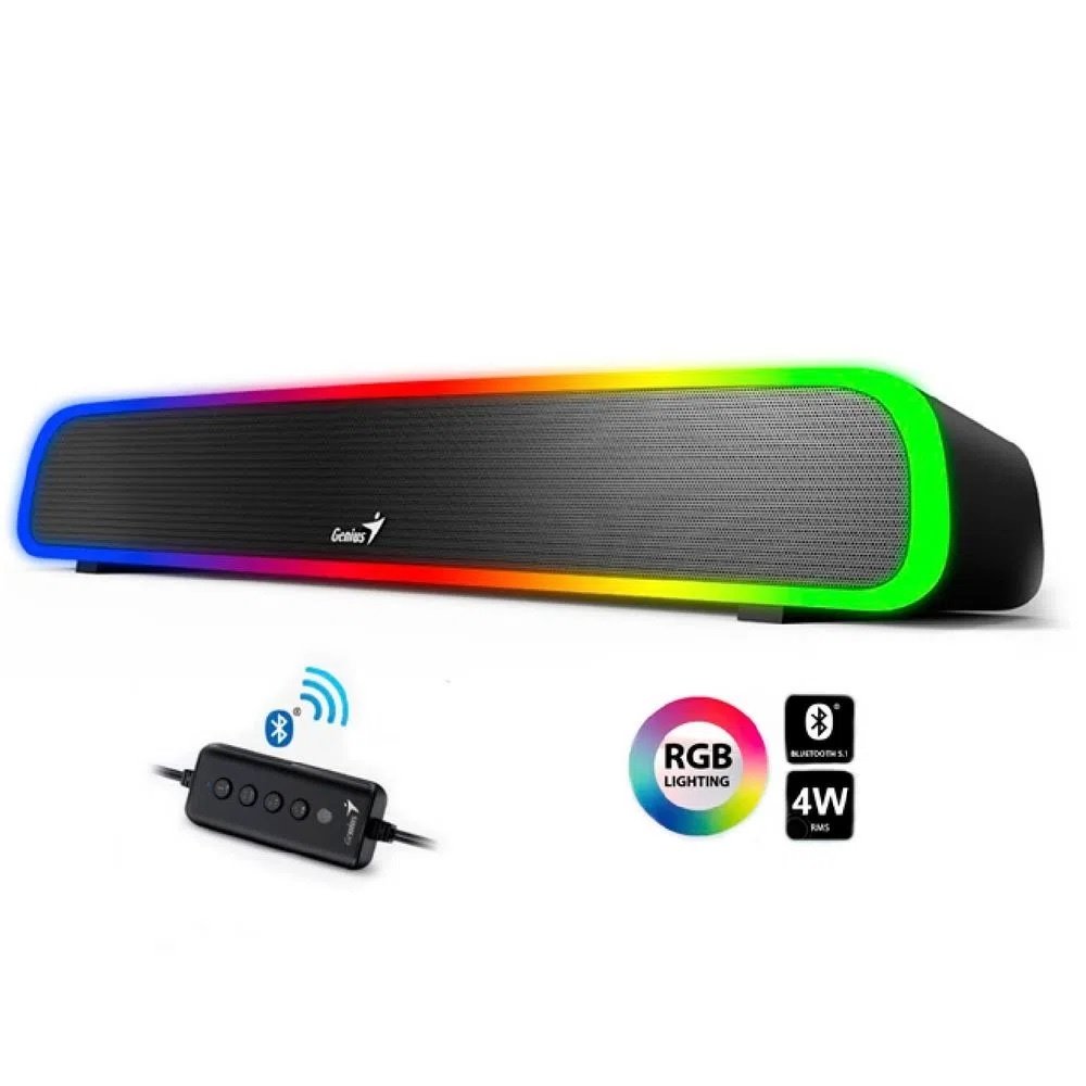 cdr-6edaa7cf5da076e72bf961e28a449b10 Parlante Genius SoundBar 200BT bluetooth RGB - Imagen 1