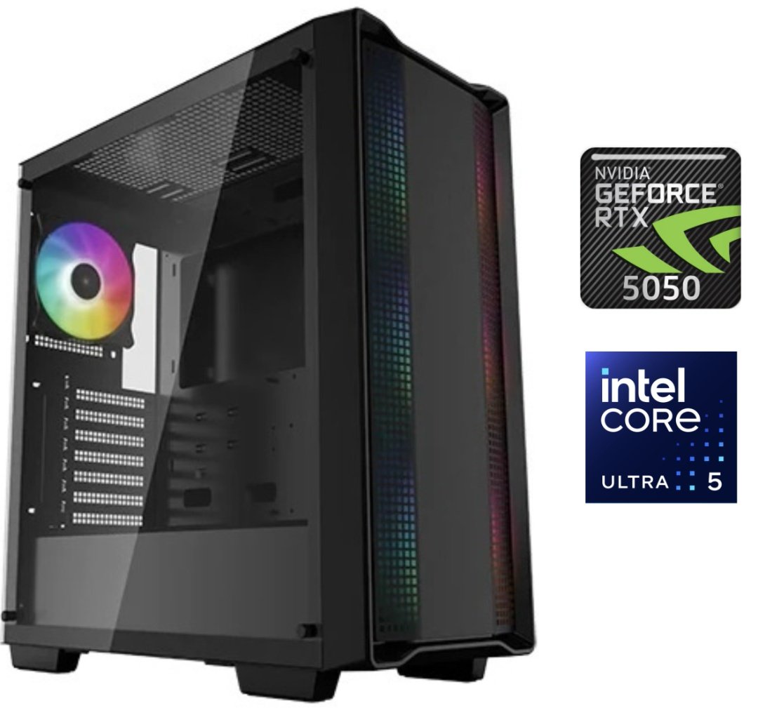 cdr-bf2a6ae7dc89c07cddee1d51d5f43169 Equipo Gamer Core Ultra 5 225F, 16GB, 500GB, RTX 5050 8GB - Imagen 1