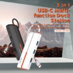 DS-25U HUB 5 en 1 Tipo C   USB C + USB 2.0 + 3 USB 3.0  Blanco  LDNIO - Imagen 2