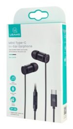 Manos Libres Stereo Mini Tipo C   1.2 M  EP-46  Negro  SJ576  USAMS
