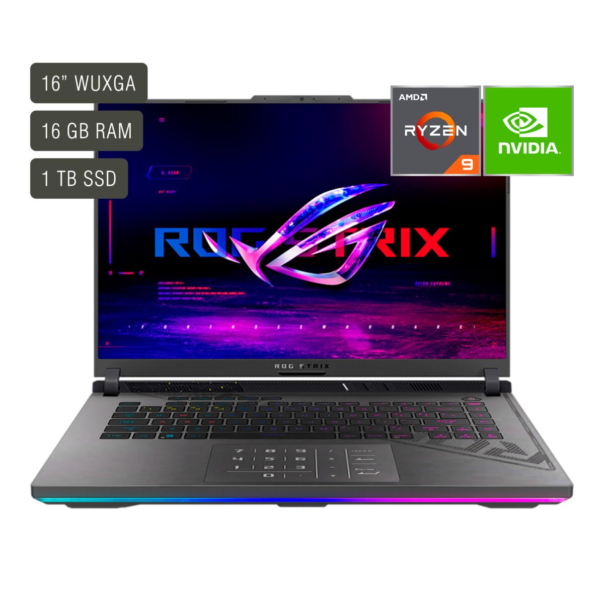 Notebook Gamer Asus Rog 16'' Ryzen 9 16gb 1tb Win11 Rtx5060 - Imagen 8