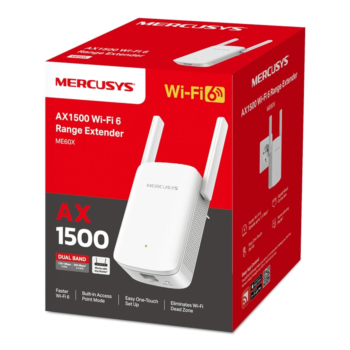 Extensor de Red Mercusys Me60x Wifi 6 De Doble Banda Ax1500 - Imagen 5