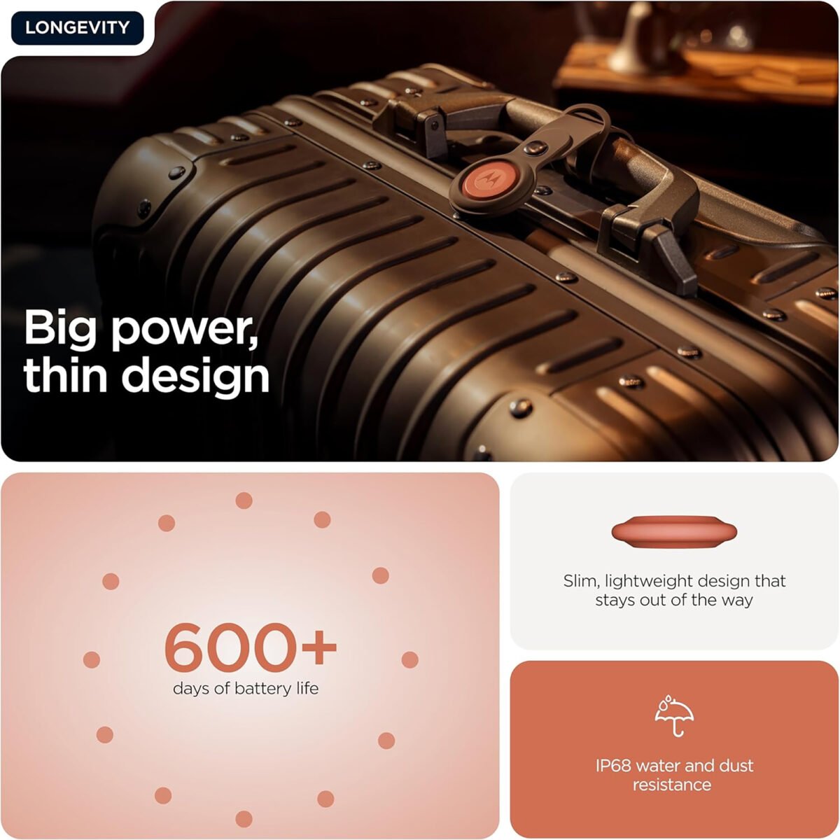 Rastreador Motorola Moto Tag 2 Ip68 Bluetooth - Imagen 2